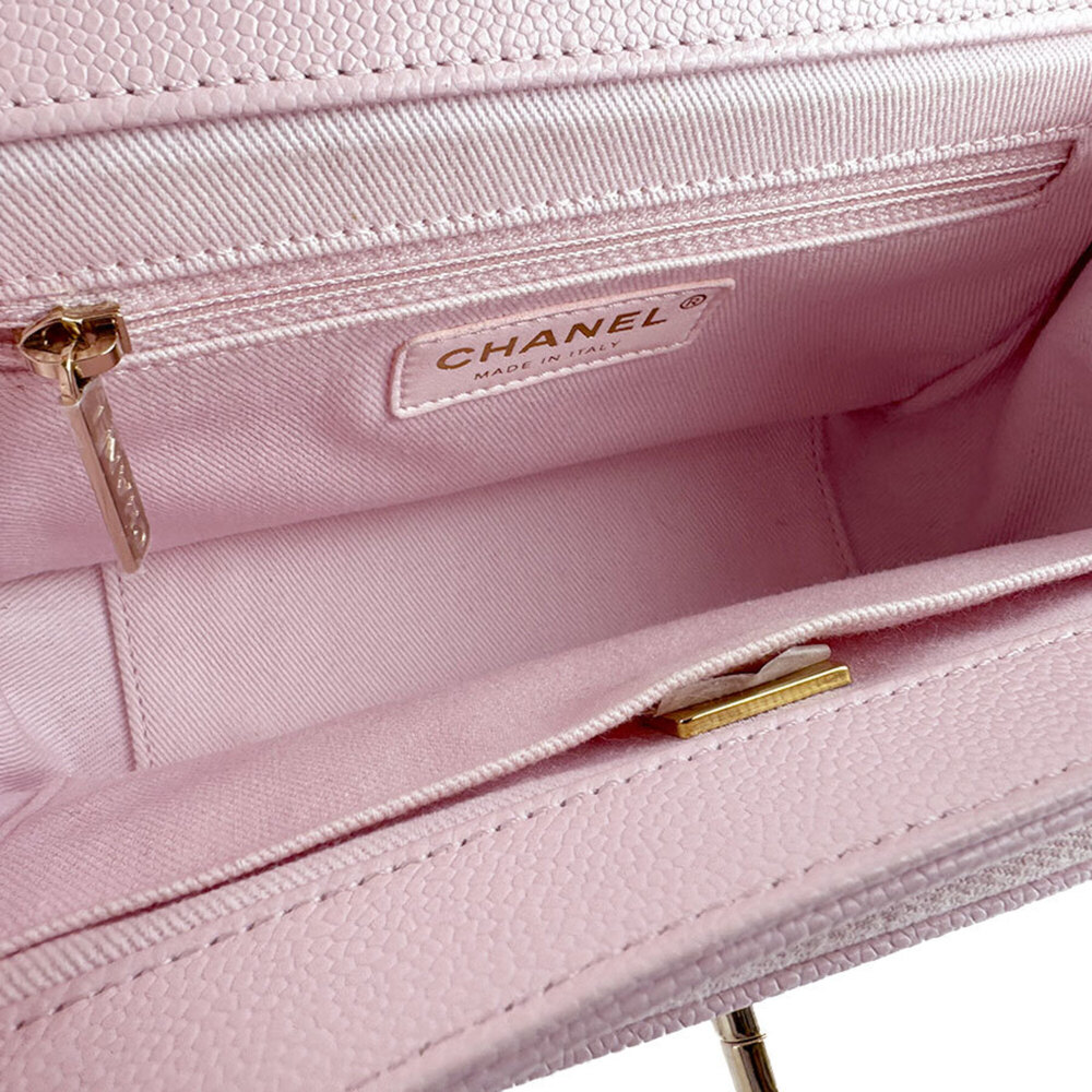 Chanel CHANEL Handbag Shoulder Bag Business Affinity Caviar Leather Light Pin... - Picture 5 of 14
